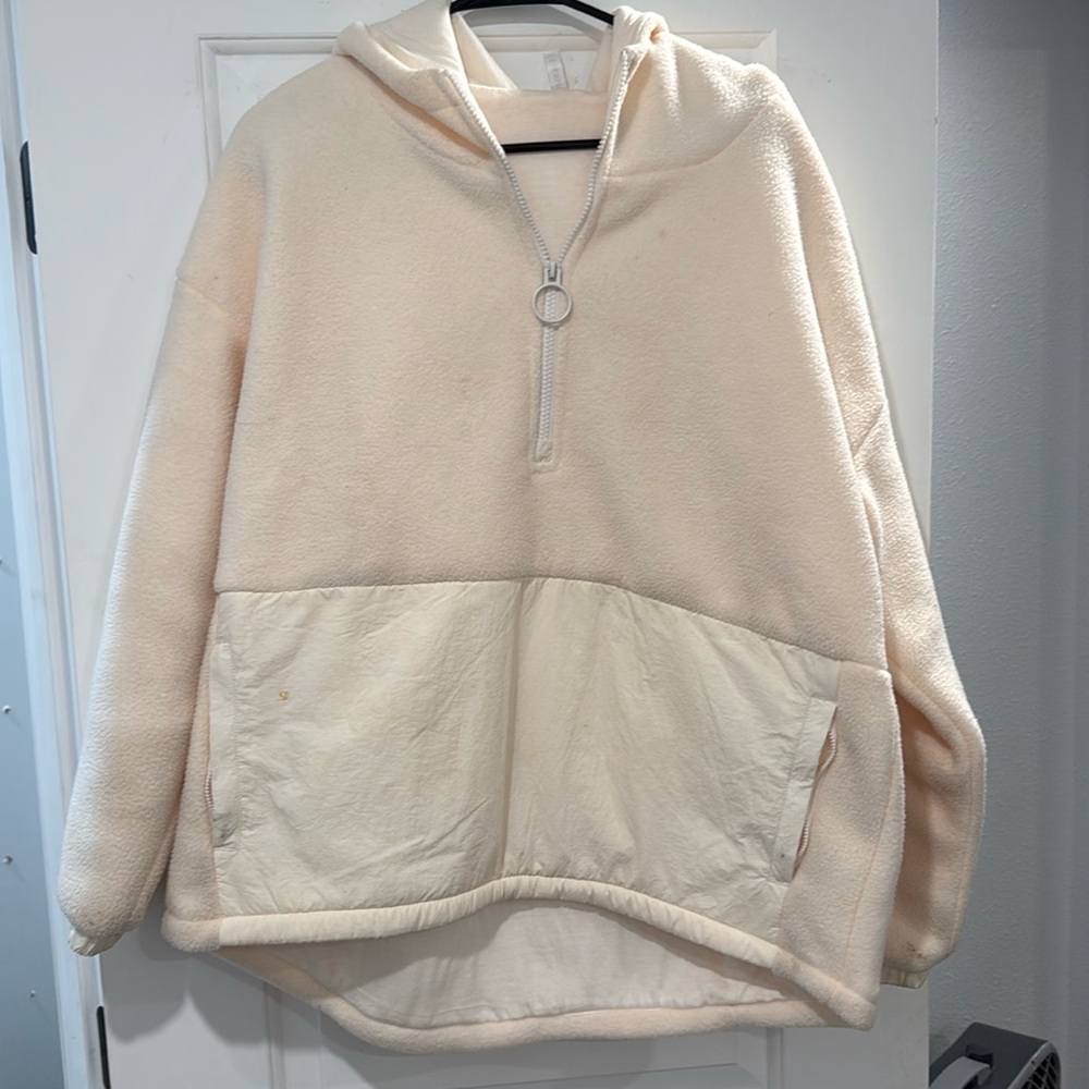 Fabletics Puffy Super Warm Fleece Hoodie/Quarter Zip